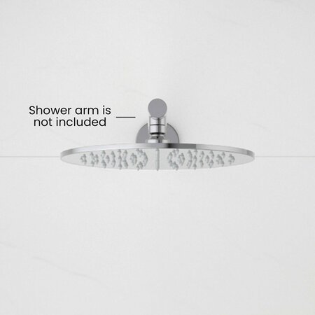 Kibi Circular 10 Metal Thin Profile Rain Shower Head 1.75 GPM - Chrome SH1002CH